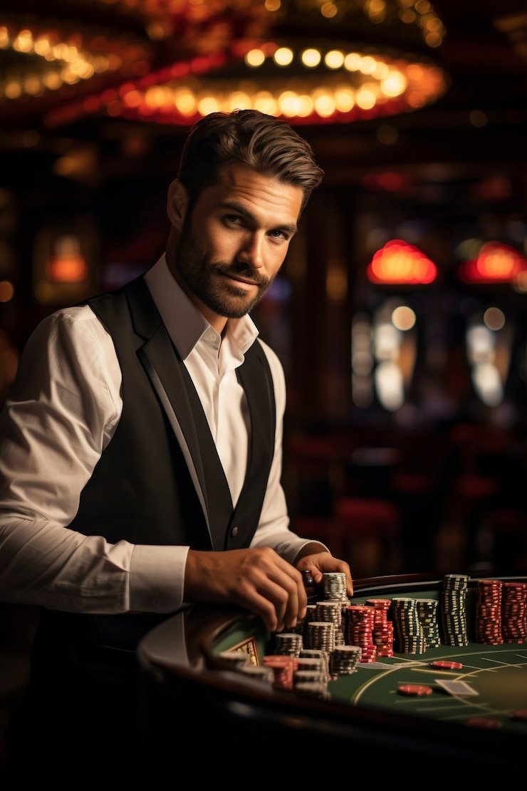 Live Baccarat table on hermes slot showing dealer and betting interface